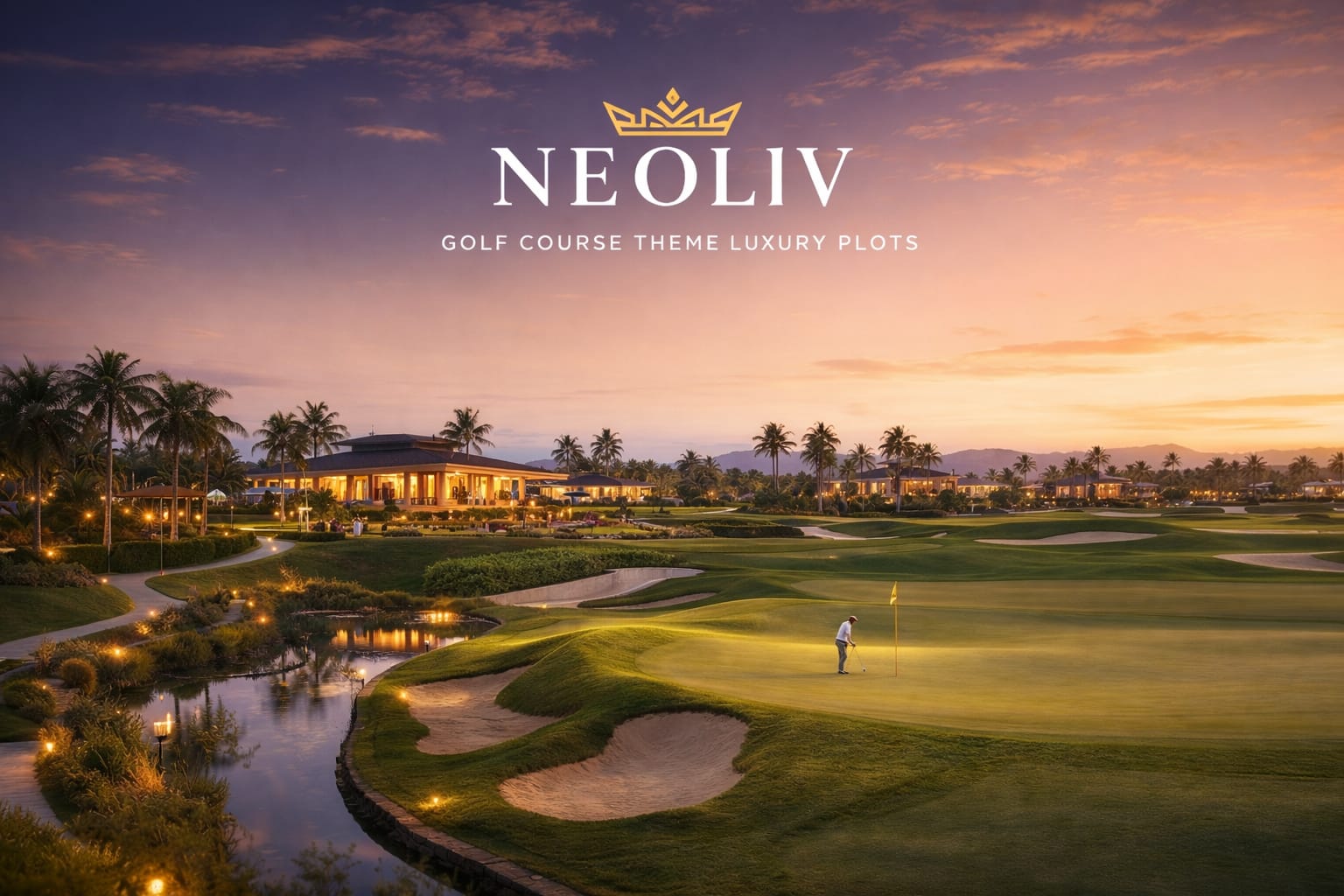 Neolive 9-hole golf course in Sector 98–99A Faridabad premium 62-acre gated township